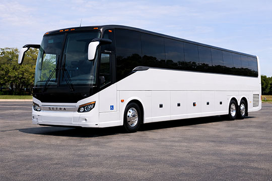 56-passenger charter bus available for charter in Wellington, FL