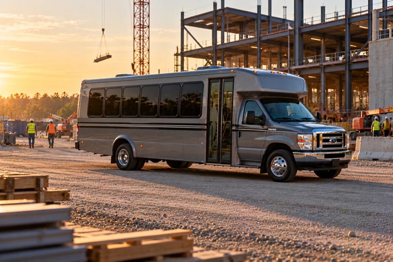 Construction Site Shuttle Bus Rentals in Wellington, FL